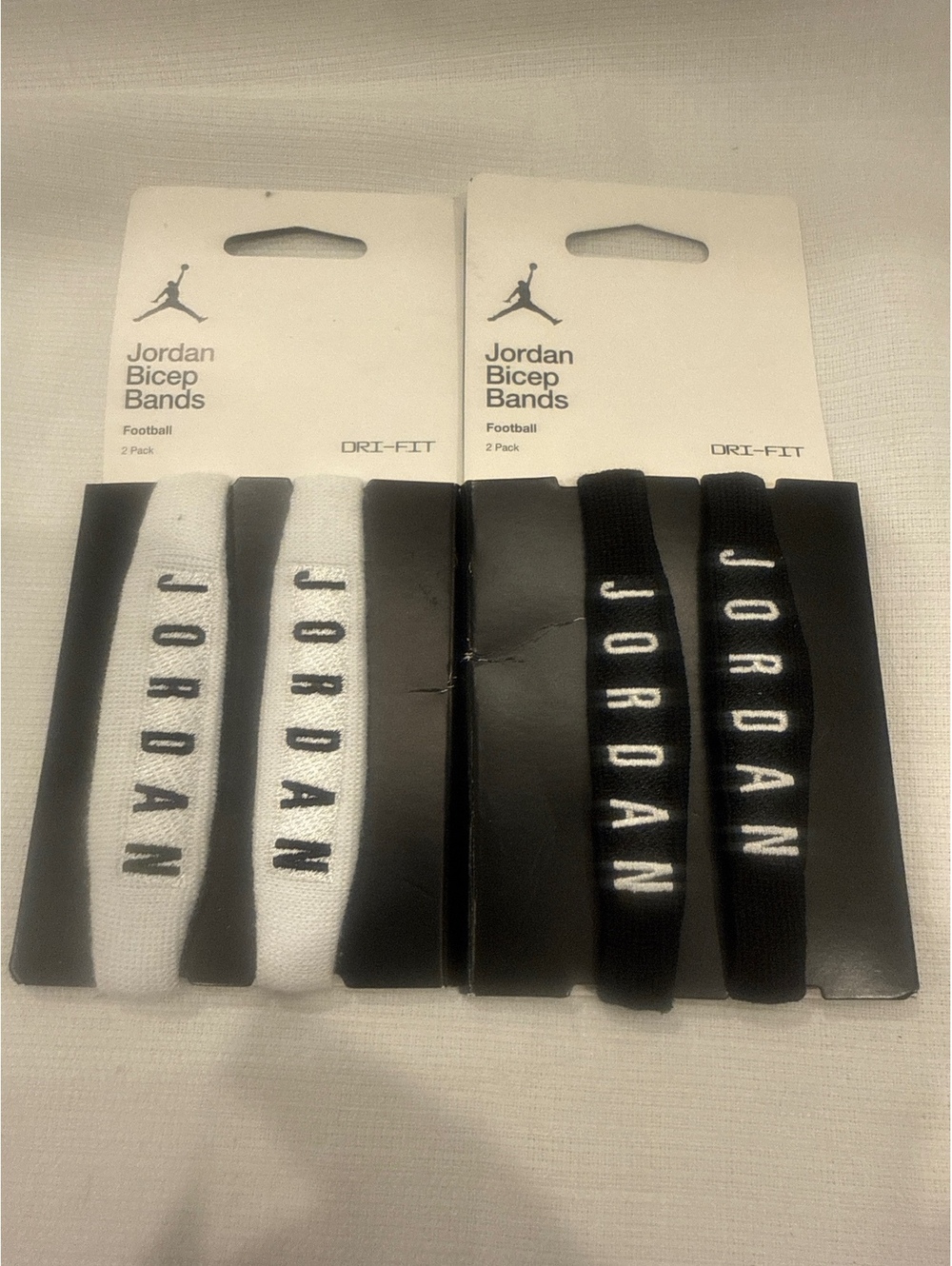 Jordan Bicep Bands 2 Pack - Black and White Lot of 2